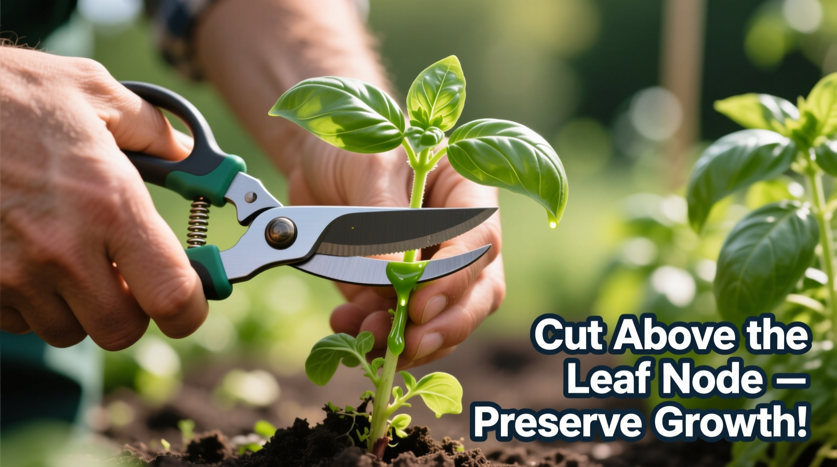 how to cut basil from plant