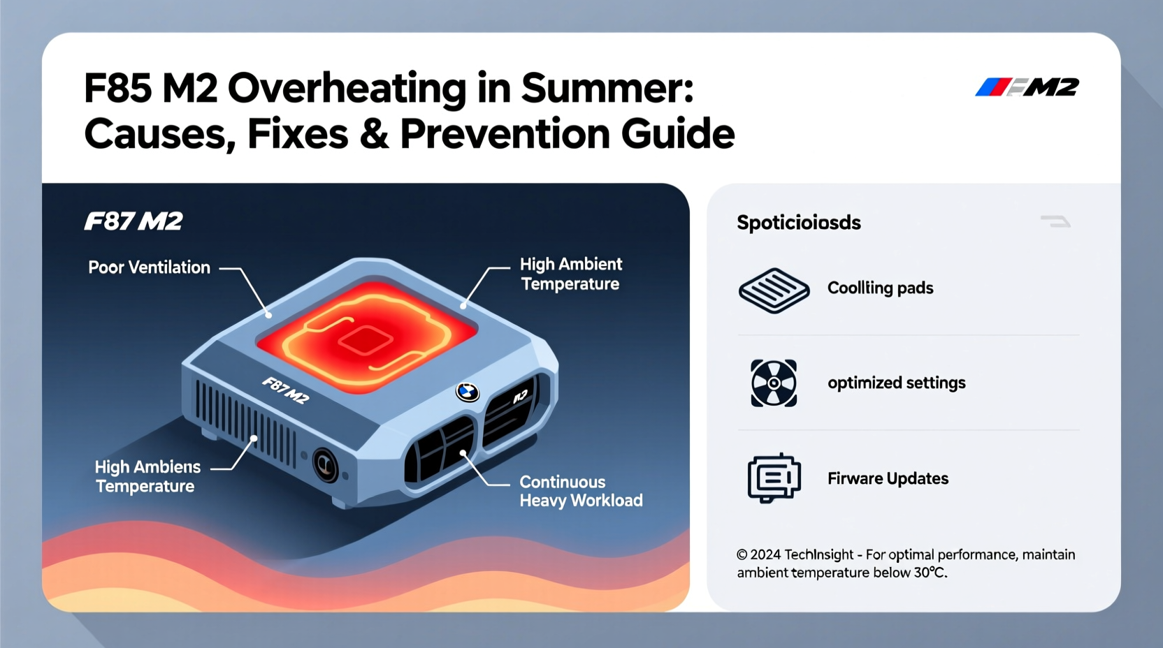 f87 m2 overheating summer