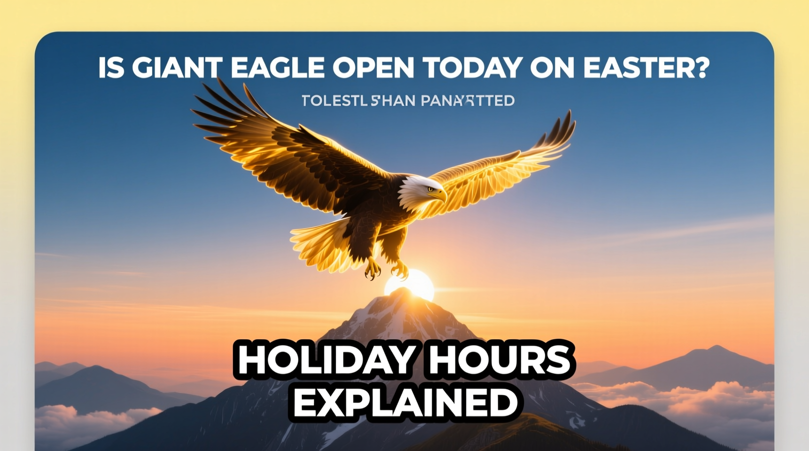 is giant eagle open today on easter