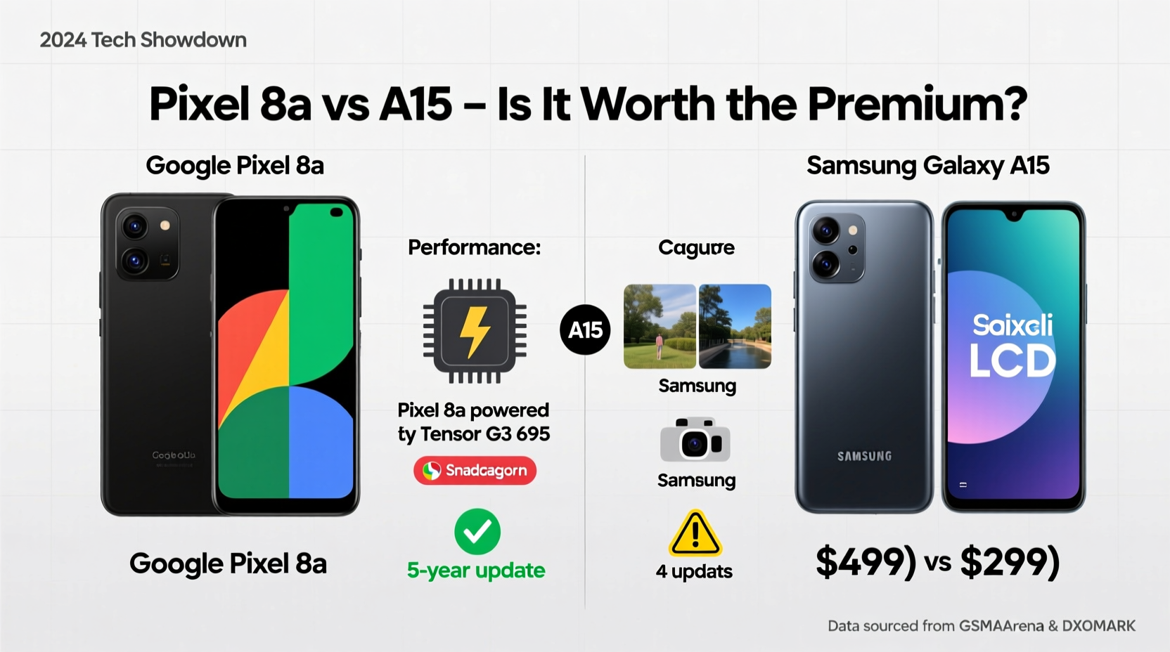 google pixel 8a vs samsung a15 is the pixel worth the extra money