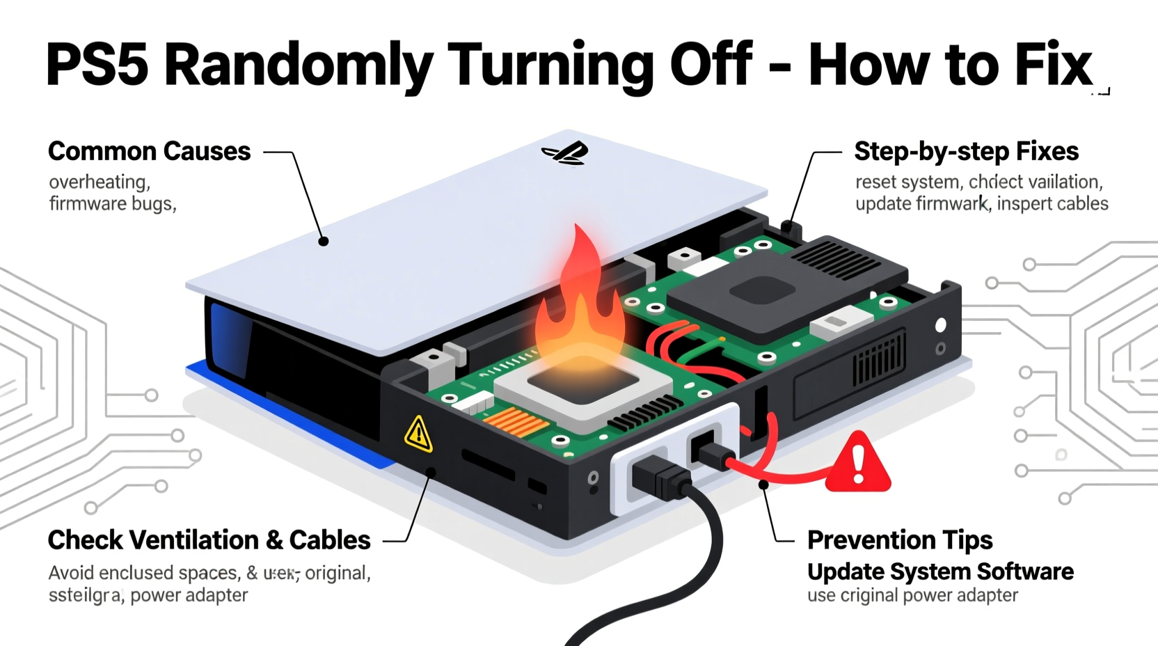 ps5 randomly turning off causes how to fix the issue