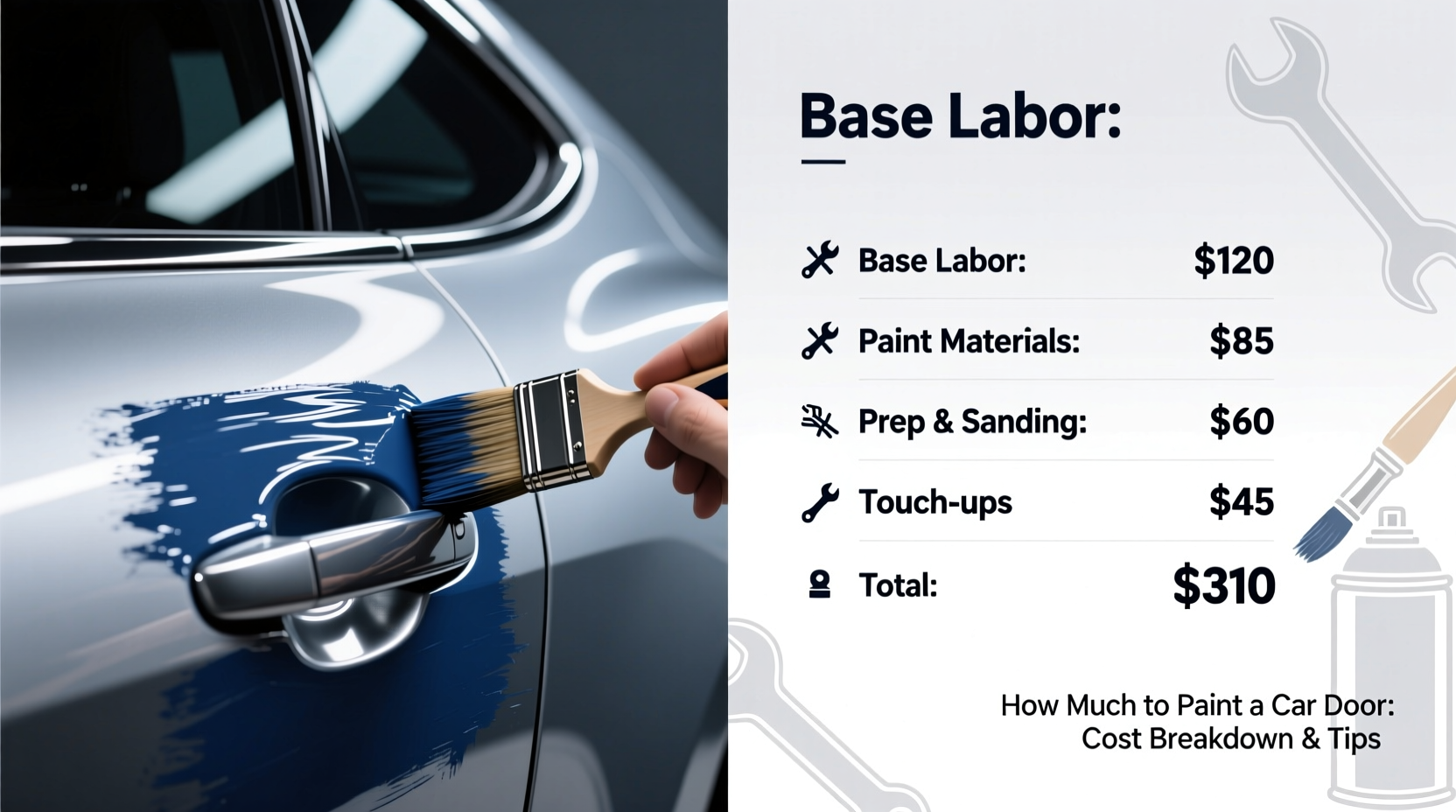 how much would it cost to paint a car door