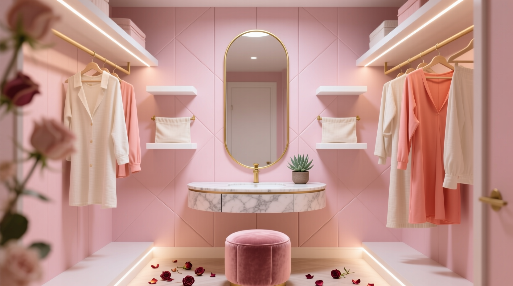pink closet makeover