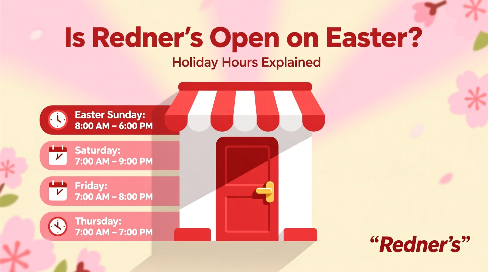 is redners open on easter