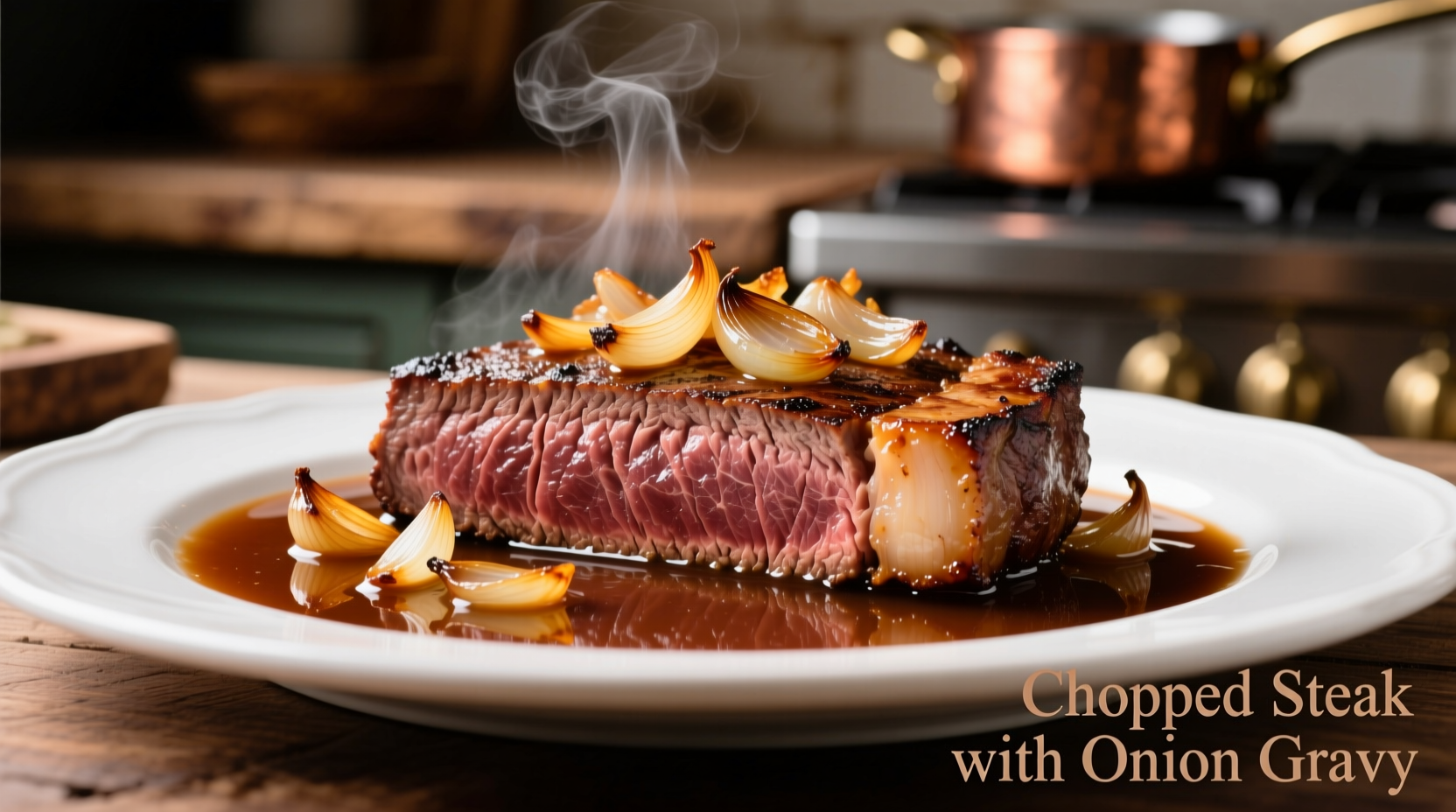 chopped steak with onion gravy