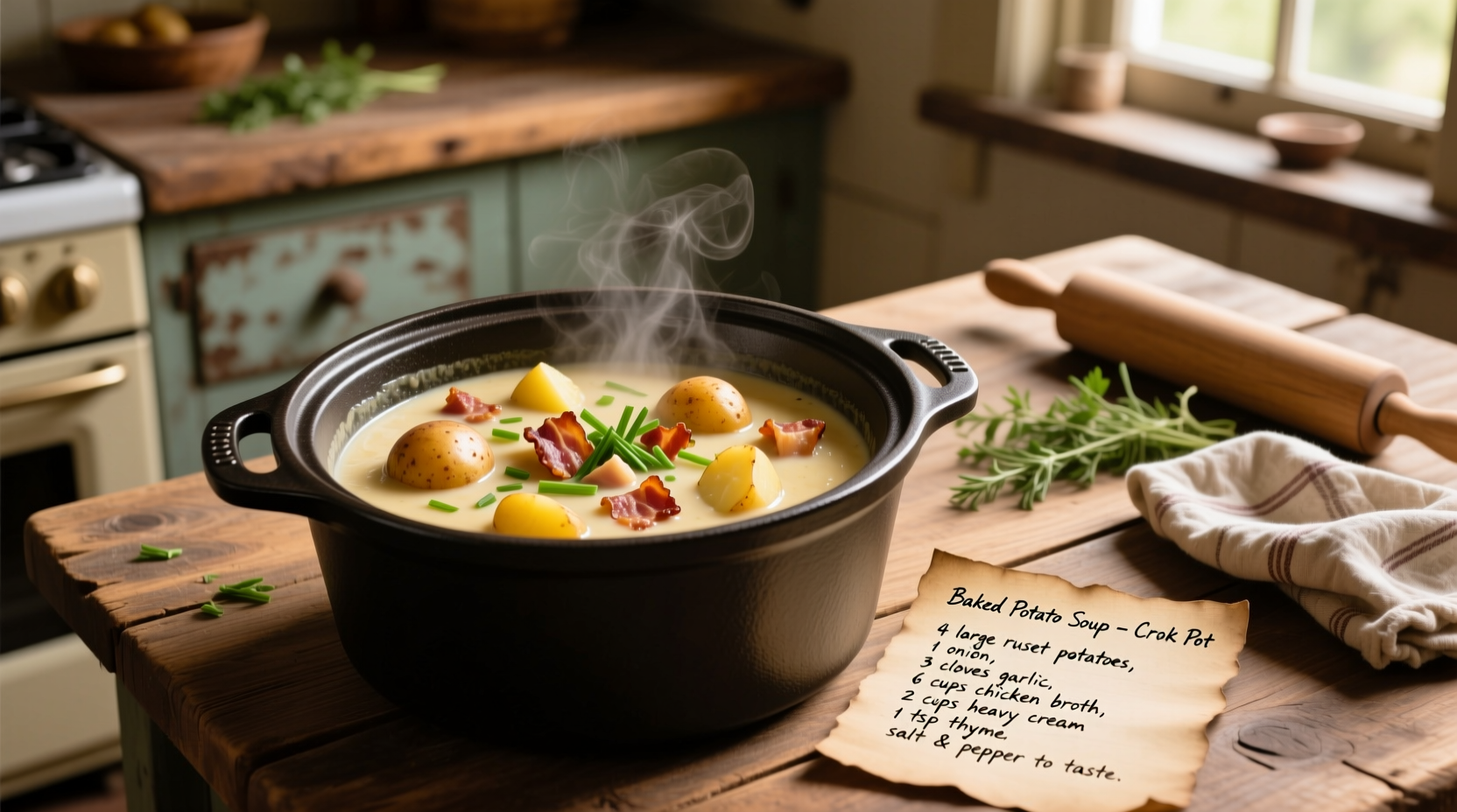 baked potato soup recipe crock pot