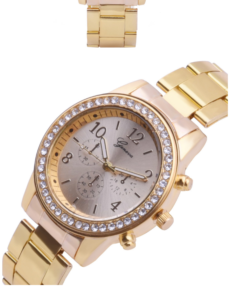 reloj mujer 新奢侈品牌手表女性休闲连衣裙石英手表时尚不锈钢水晶