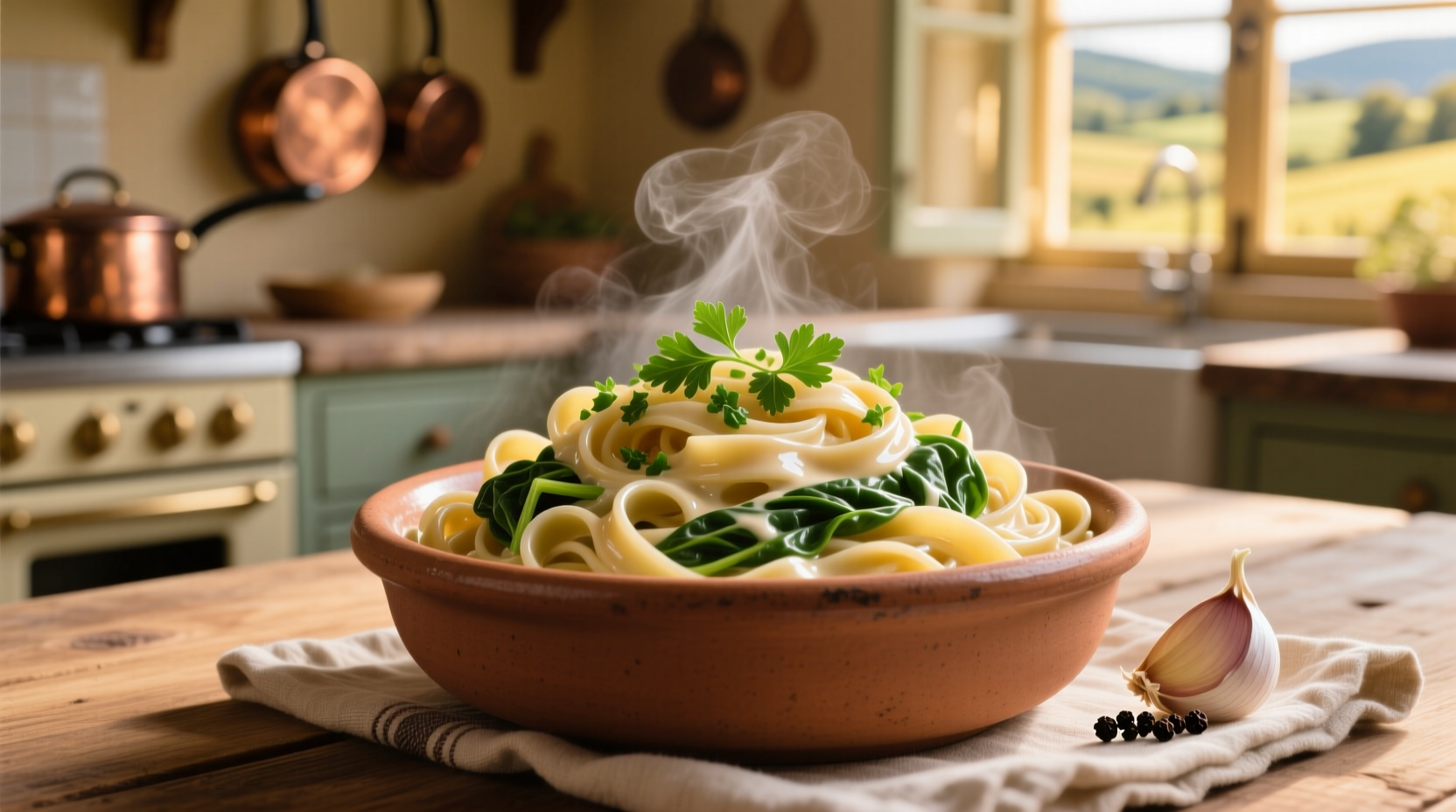 Perfect Pasta with Cream and Spinach Recipe in 20 Minutes