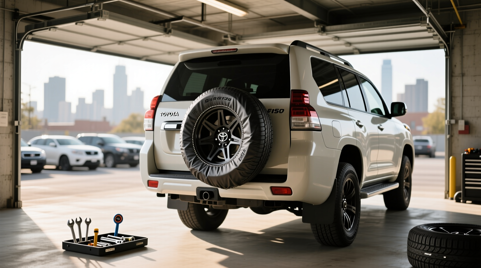 How to choose spare tire cover for prado fj150,What size tyres are on a Prado 150 Series?