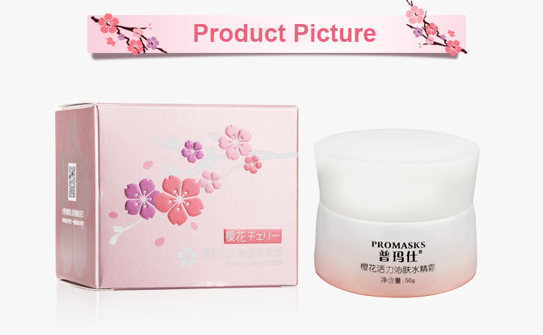 Low Price Sales Promasks Brand Sakura Vitality Moisturizing Facial Cream Plastic Bottle Adults Face Female 3 Years Sample Size