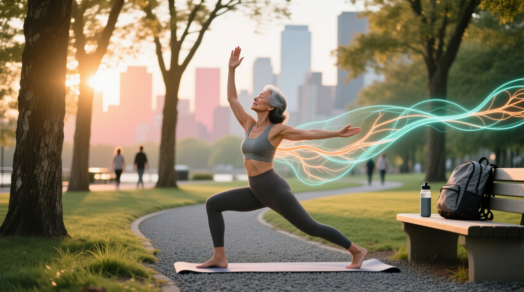 yoga, walking, strength for nervous system