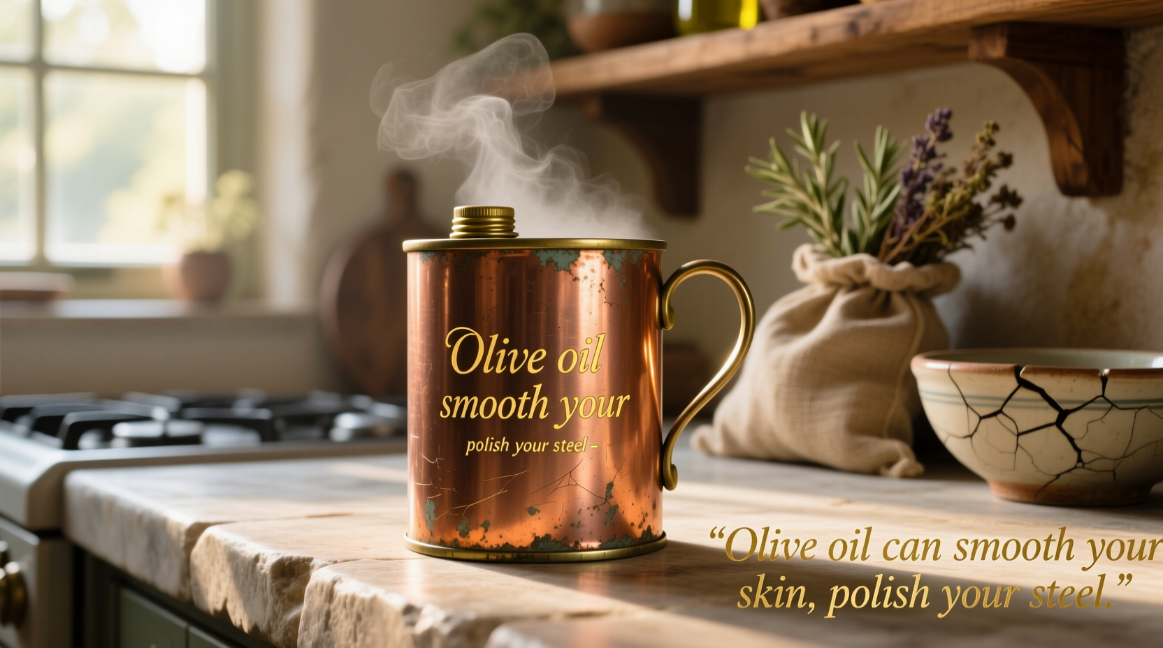olive oil can smooth your skin polish your steel and