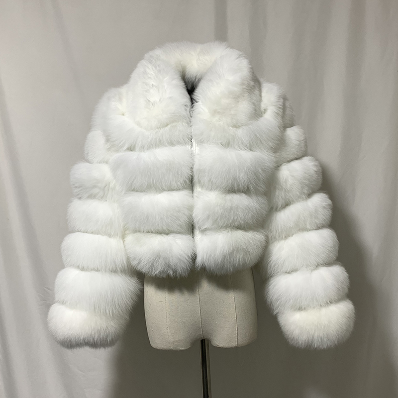 Wholesale Custom Lady Fox Fur Jacket Coat Women Luxury Real Fox Fur Coat