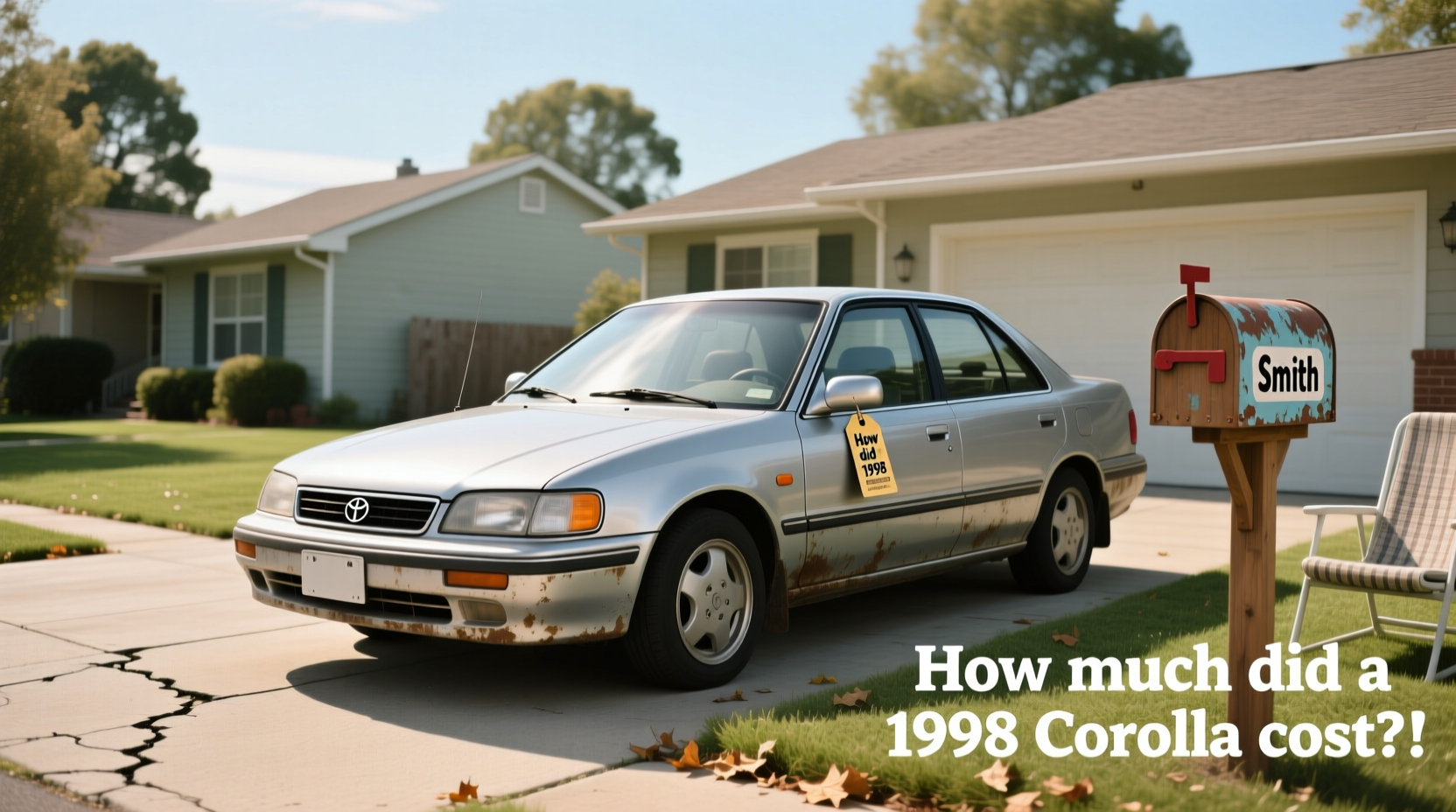 Old Toyota Corolla hatchback parked on a quiet street