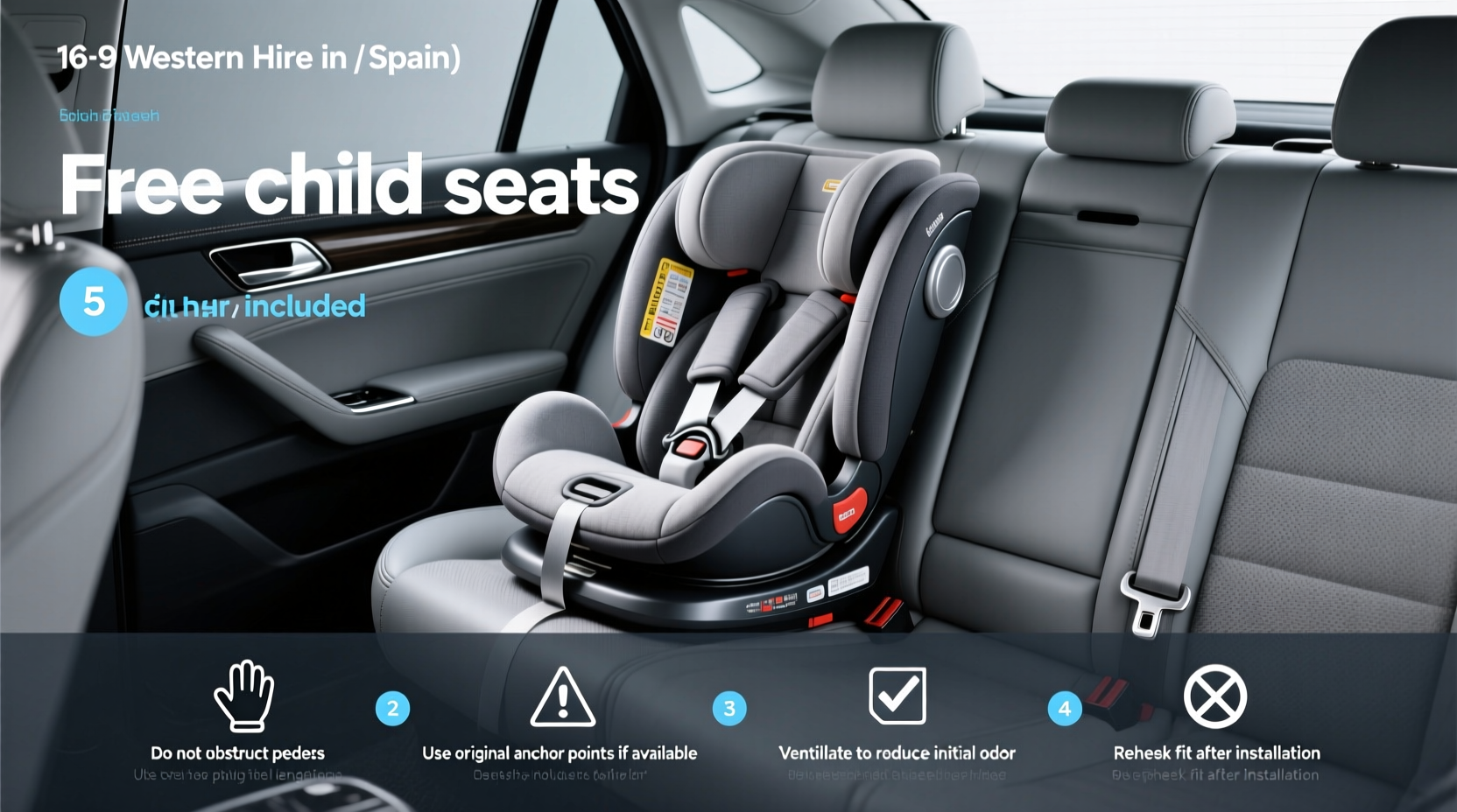 car hire spain with free child seats