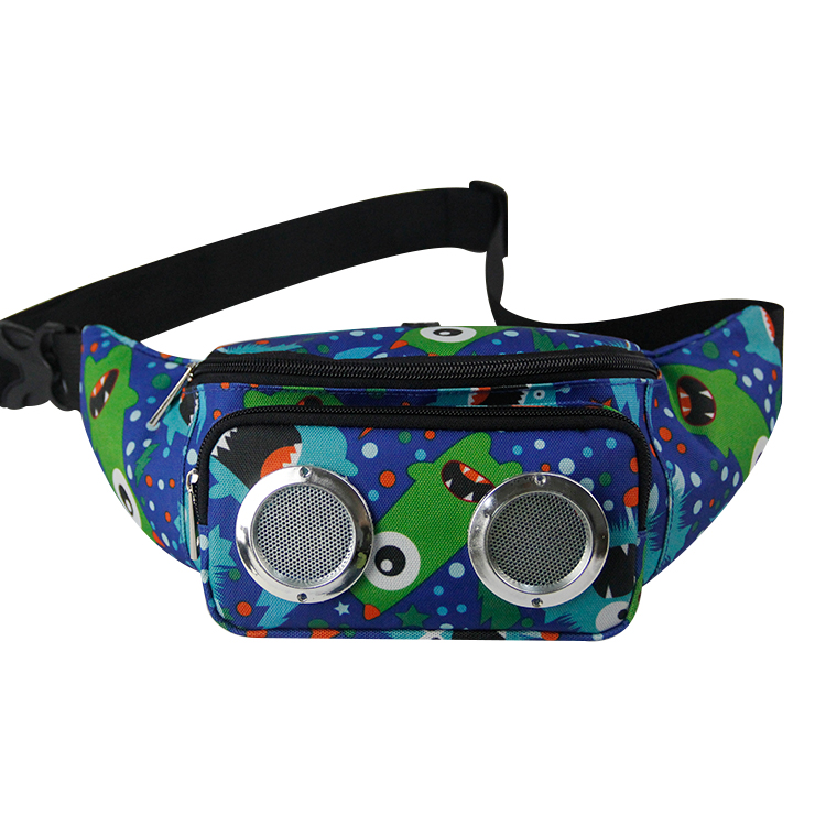 شعار مخصص الخصر حقيبة حزمة مراوح مع رئيس ، الرجال / النساء حقيبة الخصر راديو السفر