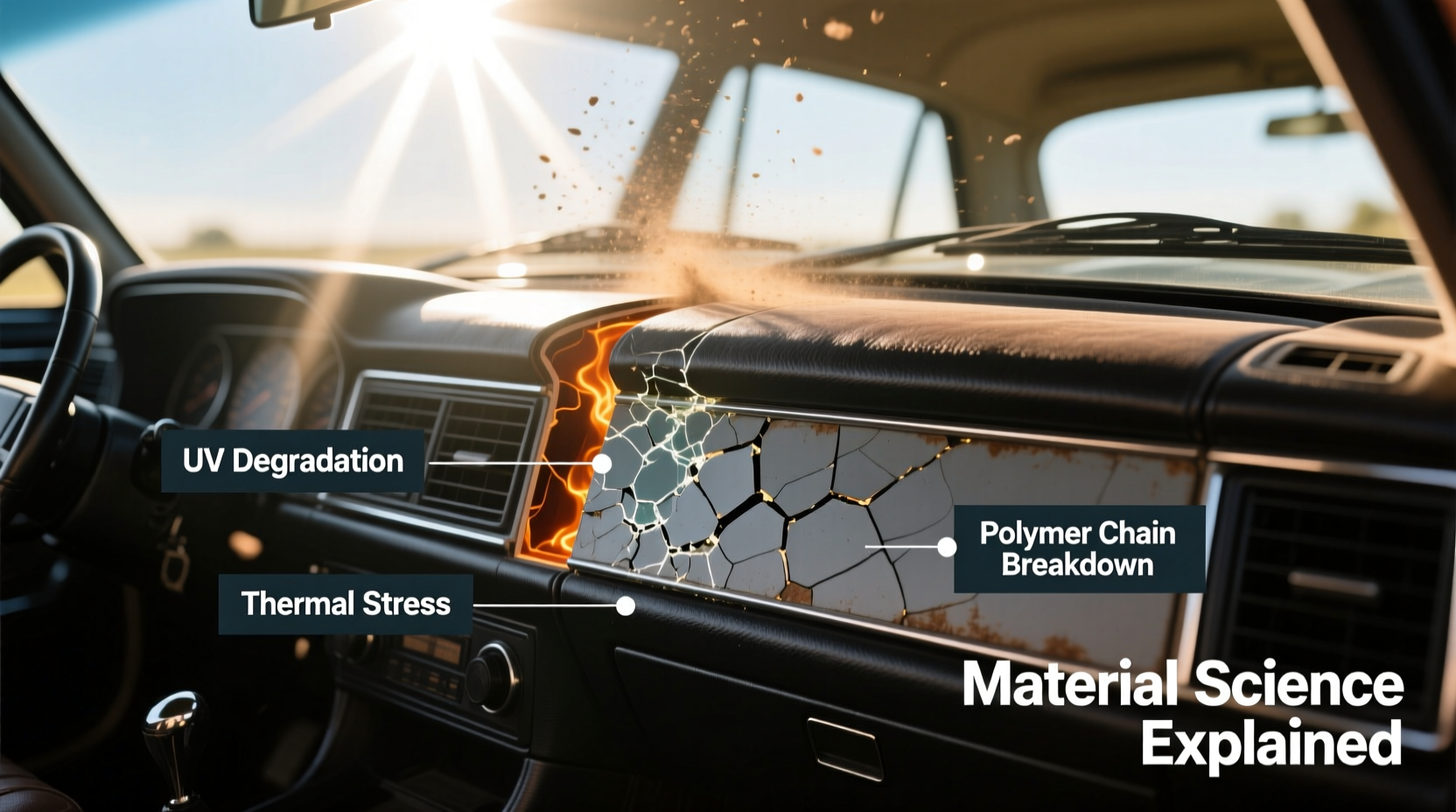 Why Car Interiors Crack and Fade: UV, Heat & Material Science