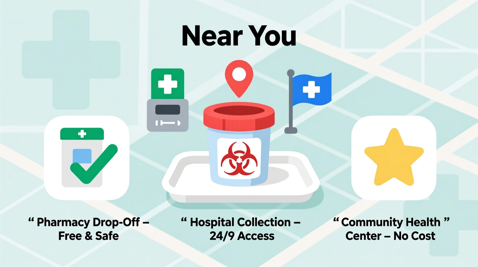 guide to free and safe sharps container disposal near you