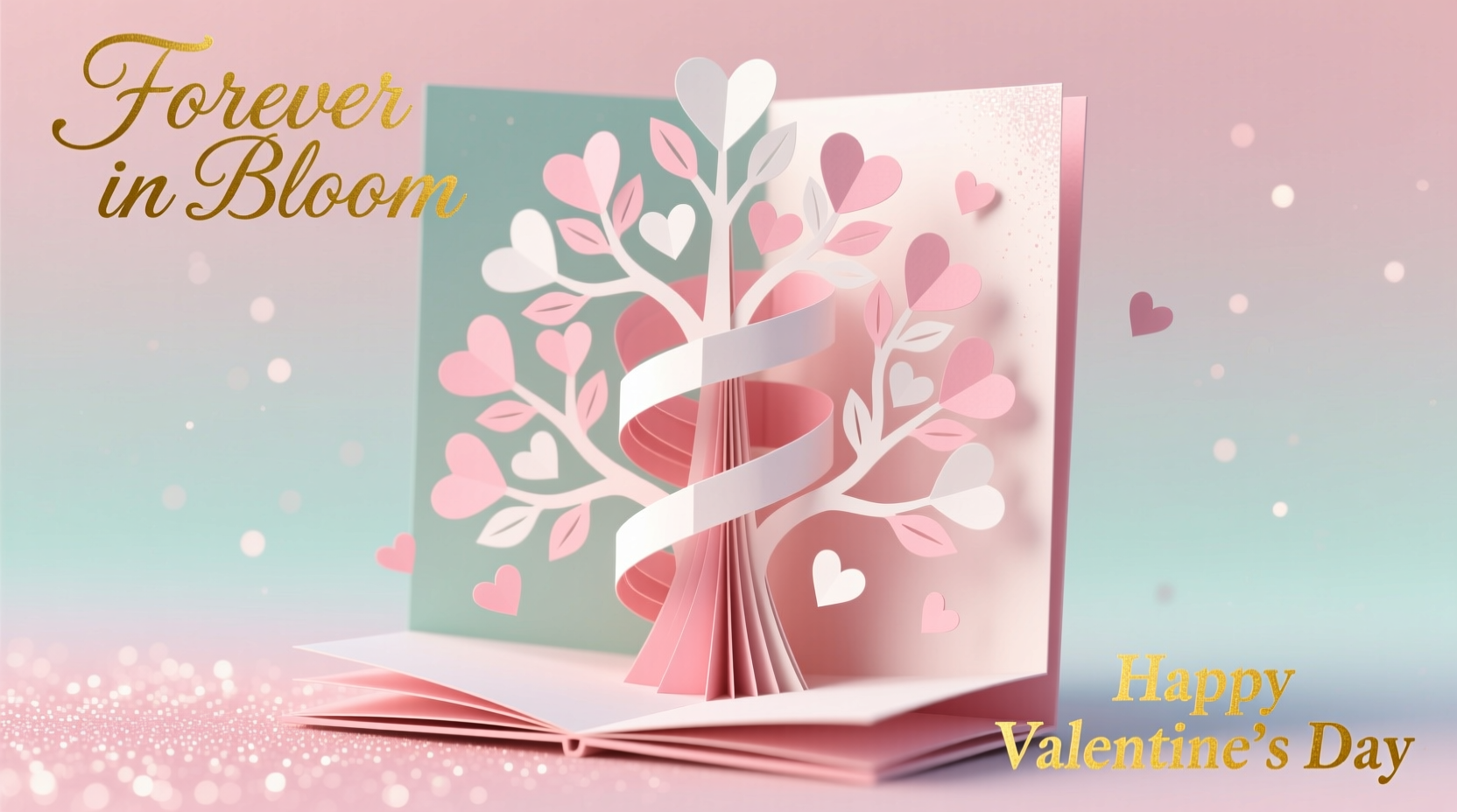 how to make pop up paper trees valentines day