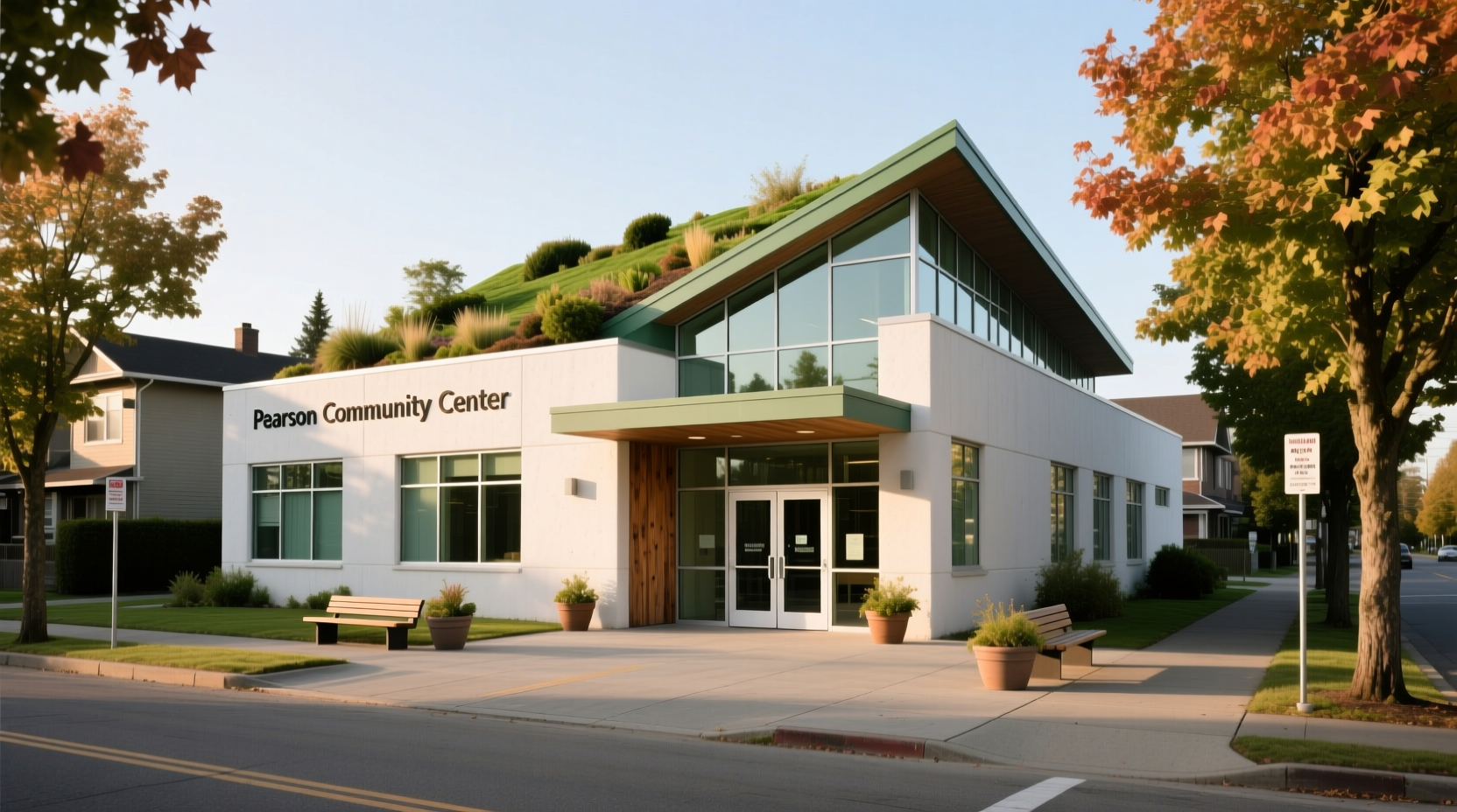 Exterior view of Pearson Community Center in Vancouver