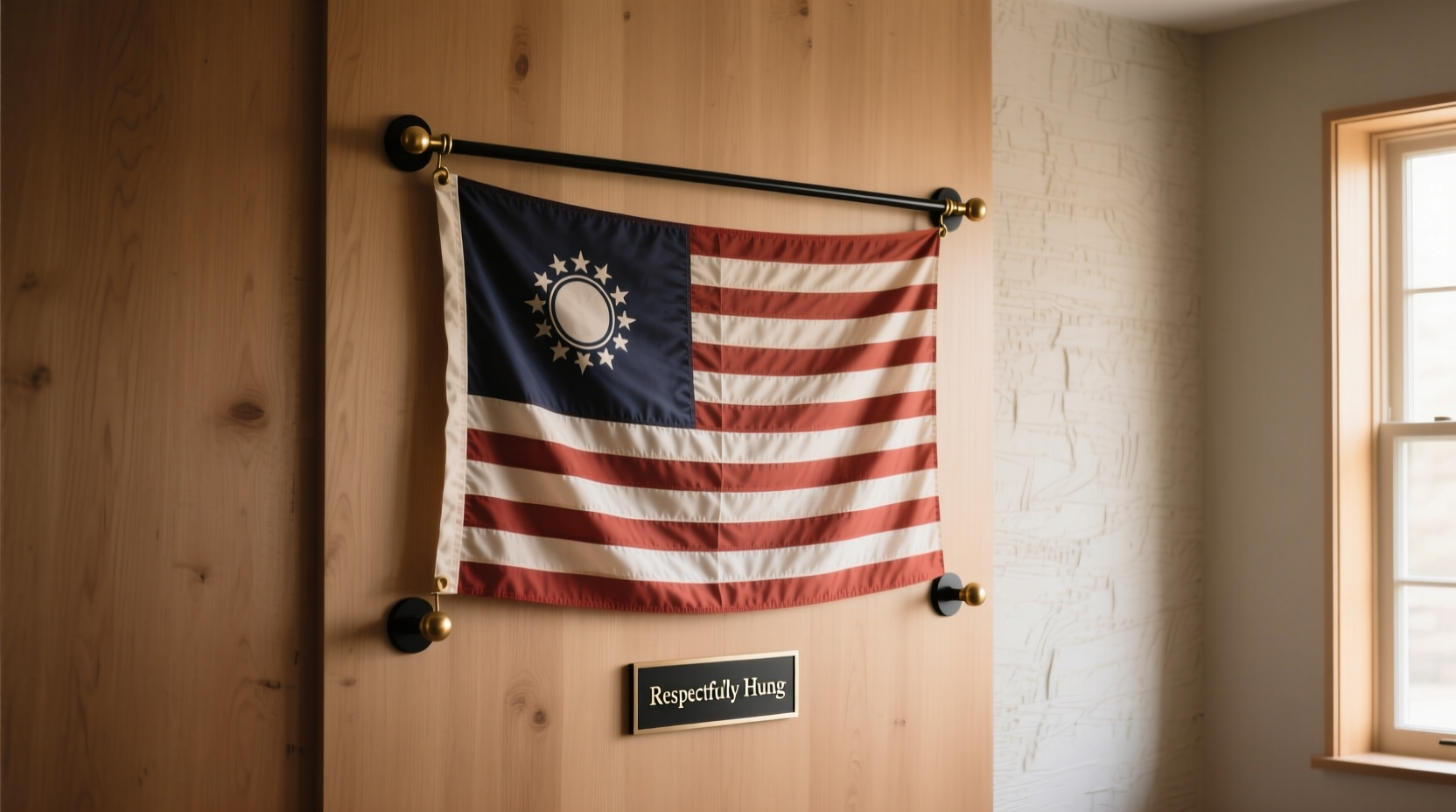 how to hang a flag on the wall with ease and respect