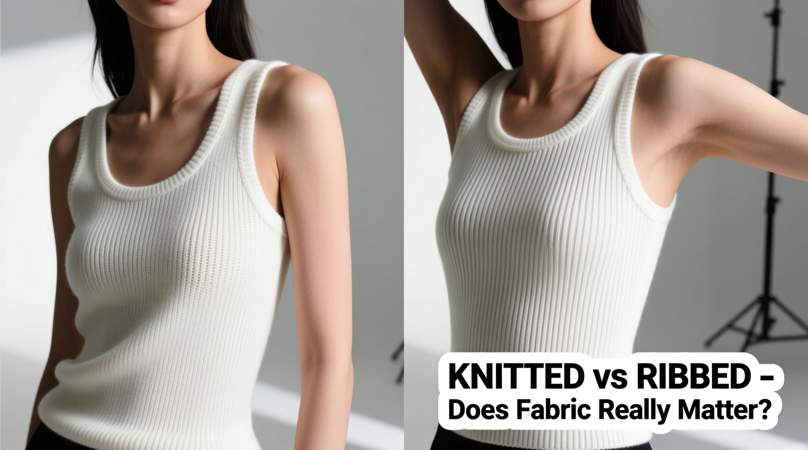 knitted vs ribbed tank tops does the fabric really make a difference or is it just looks