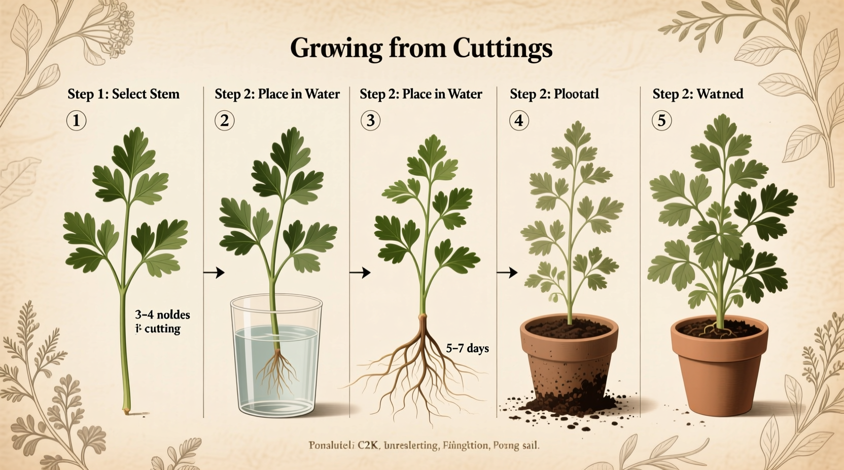 how to grow parsley from cuttings