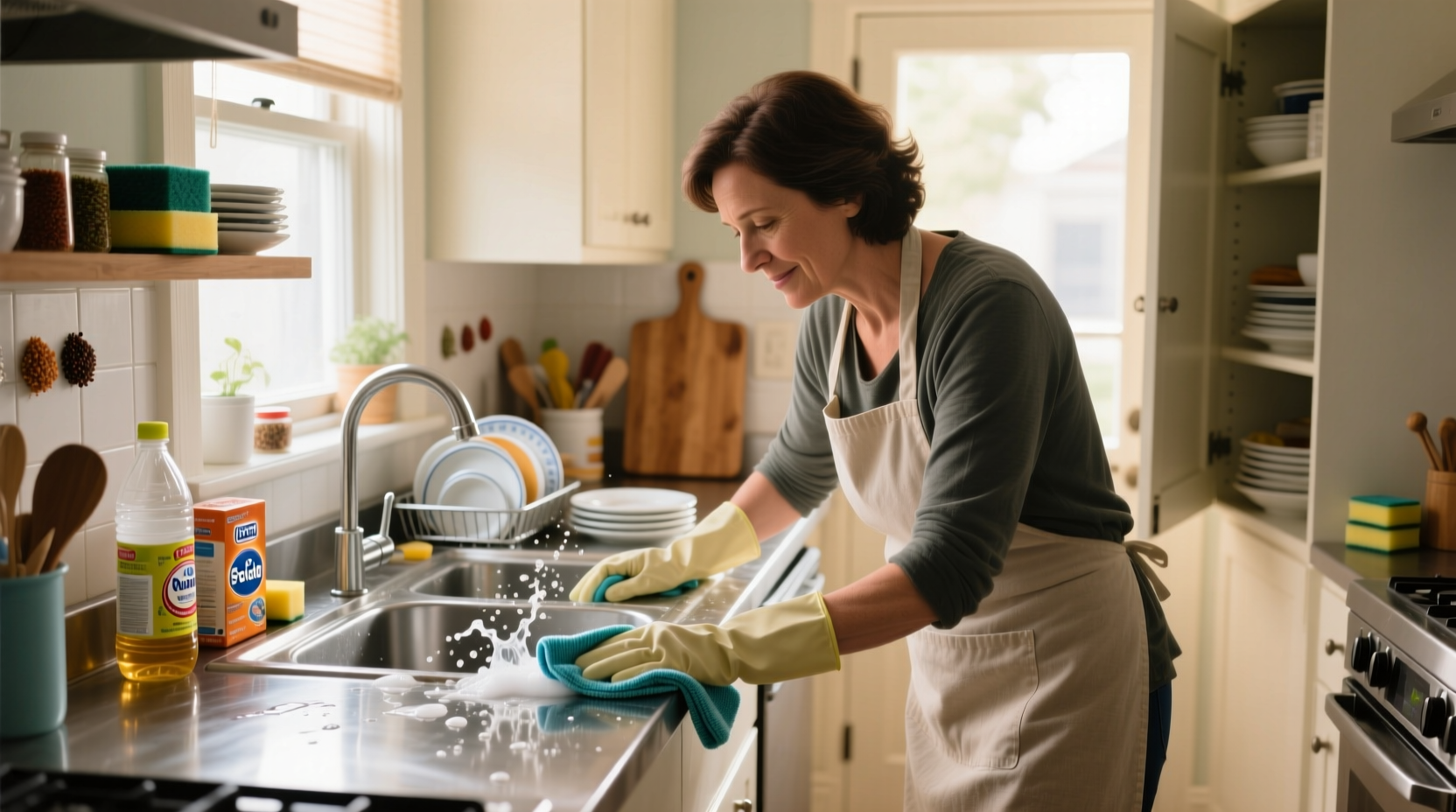 how to clean the kitchen