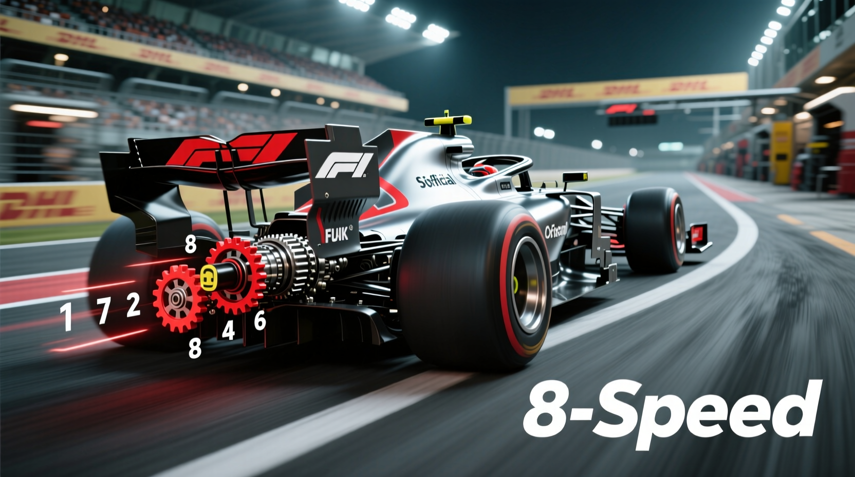 how many gears does an f1 car have