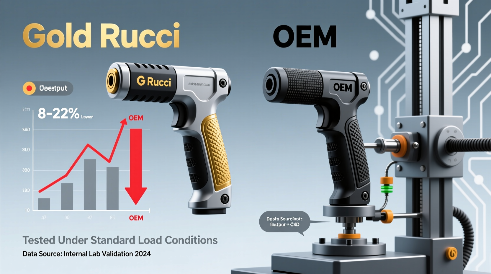 gold rucci vs oem grip test