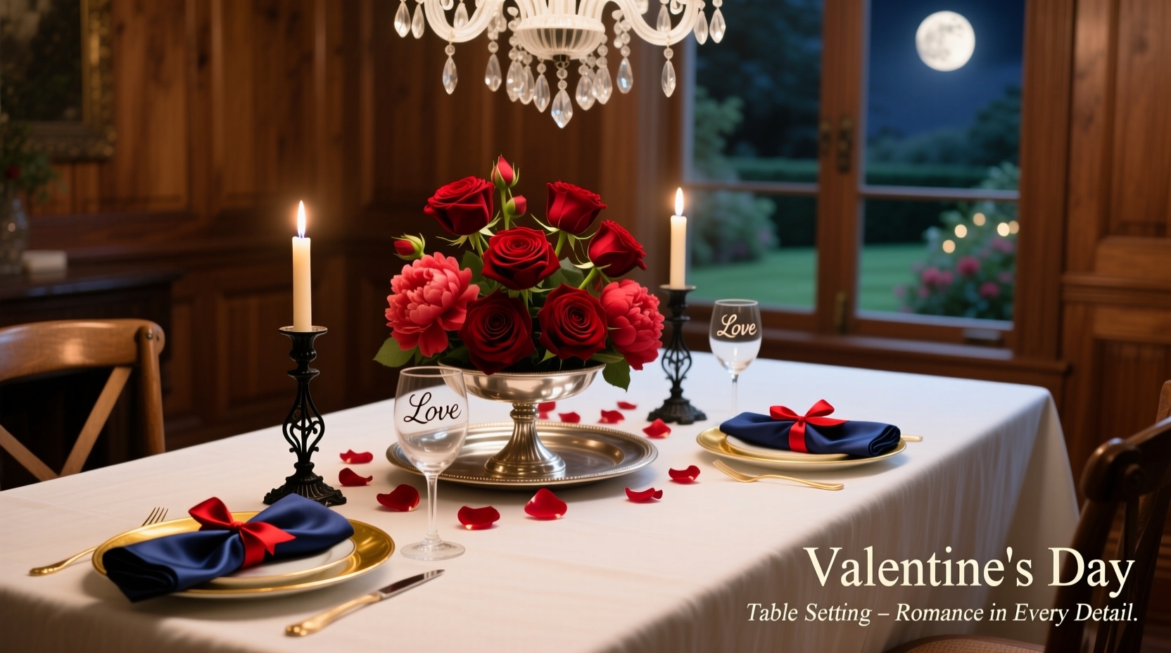how to set a valentines day table