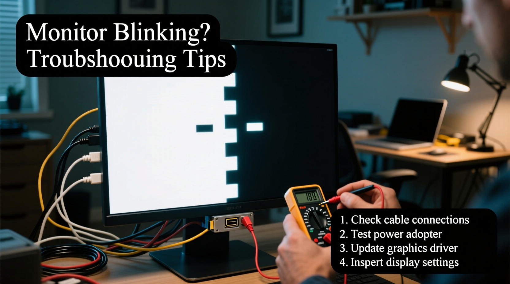 monitor blinking on and off reasons troubleshooting tips