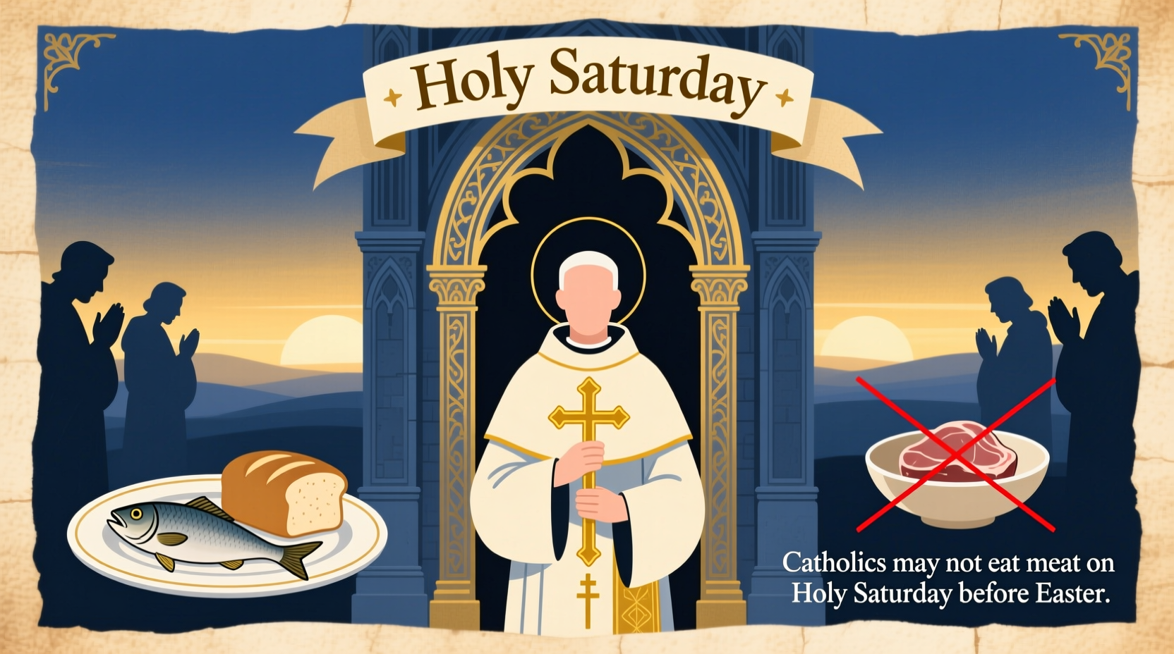 can catholics eat meat on the saturday before easter