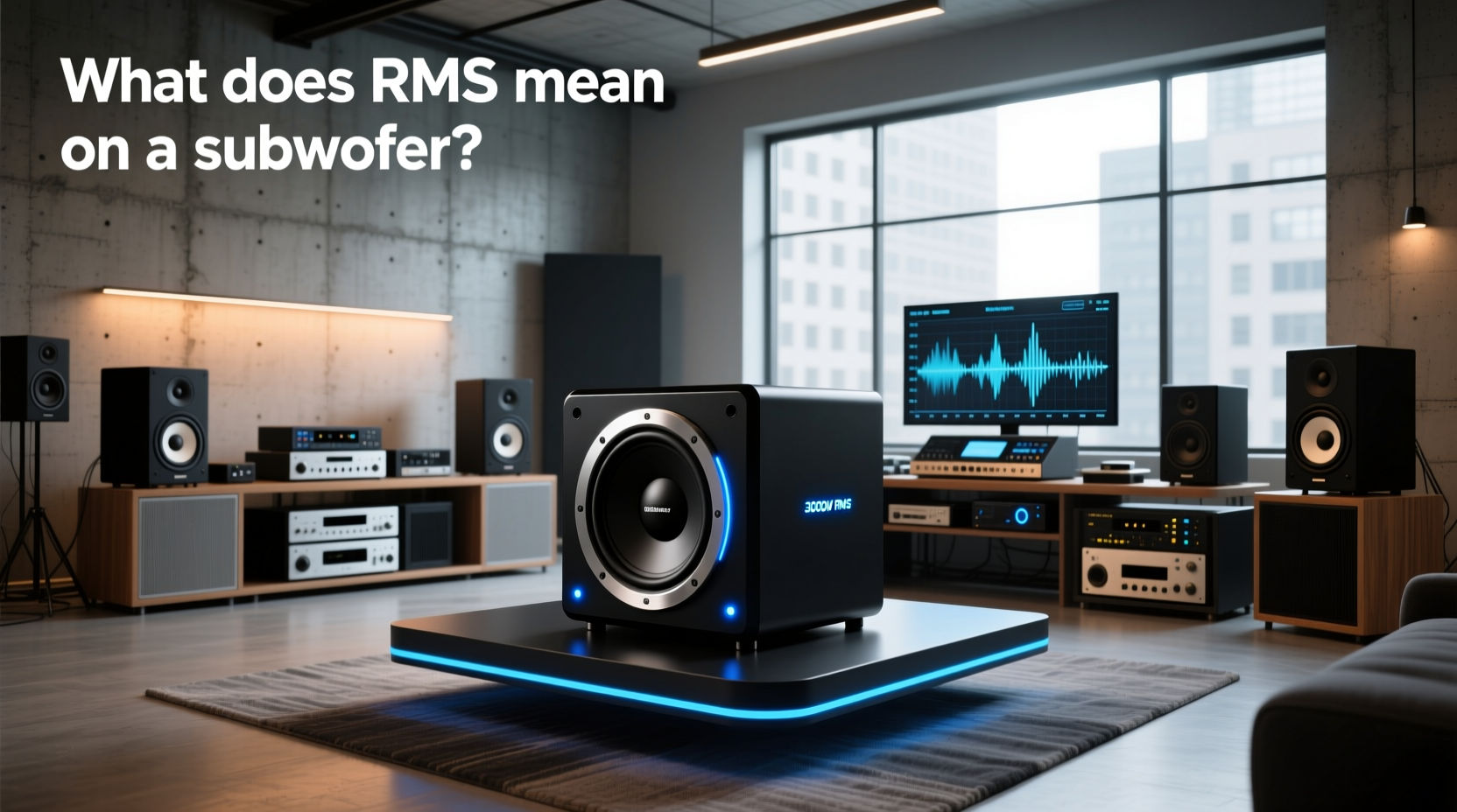 High-power subwoofer with heatsink and reinforced cone material