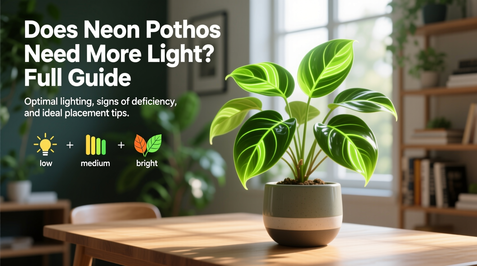 does neon pothos need more light