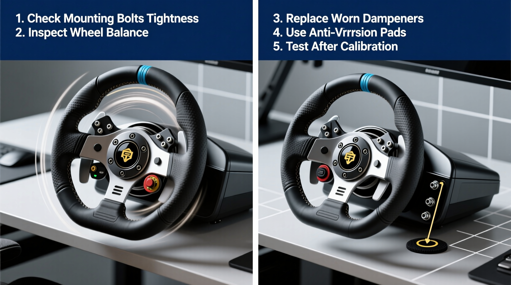 racing wheel excessive vibration fix