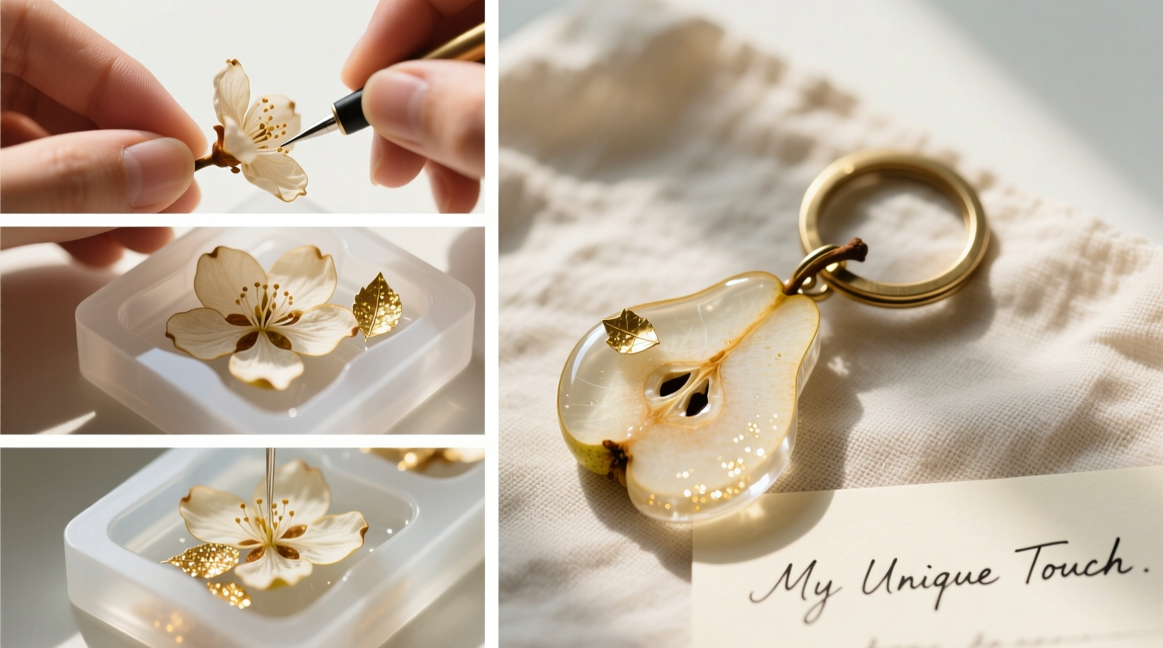 step by step guide to personalizing your pear blossom keychain for a unique touch