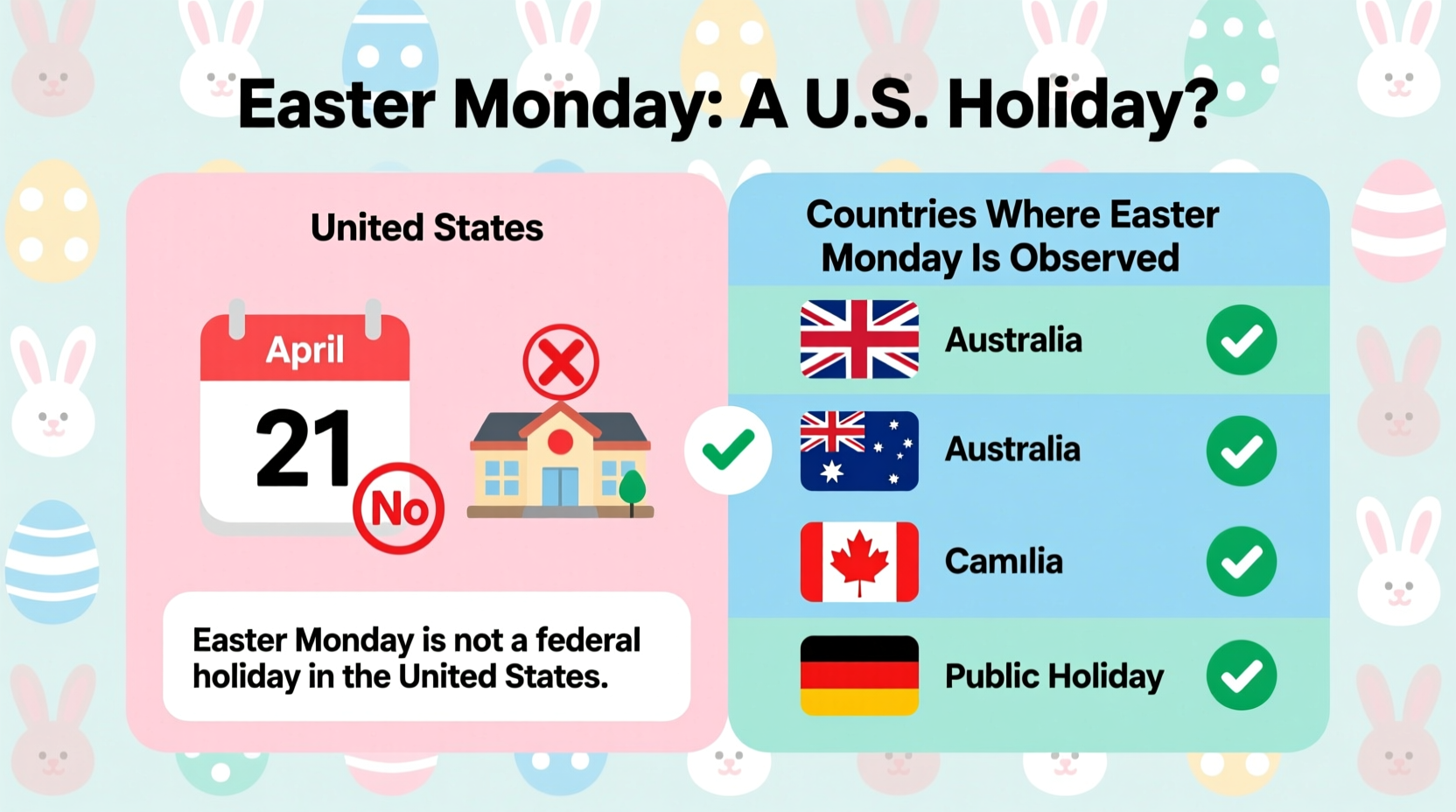 is easter monday a day off in the us
