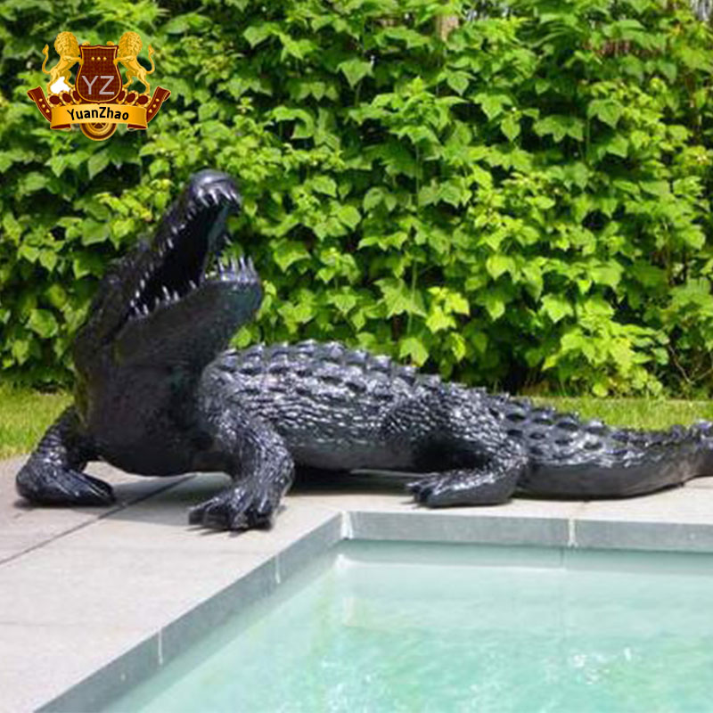 中国風水銅真鍮凶猛なワニ魚ブロンズ動物アート像| Alibaba.com
