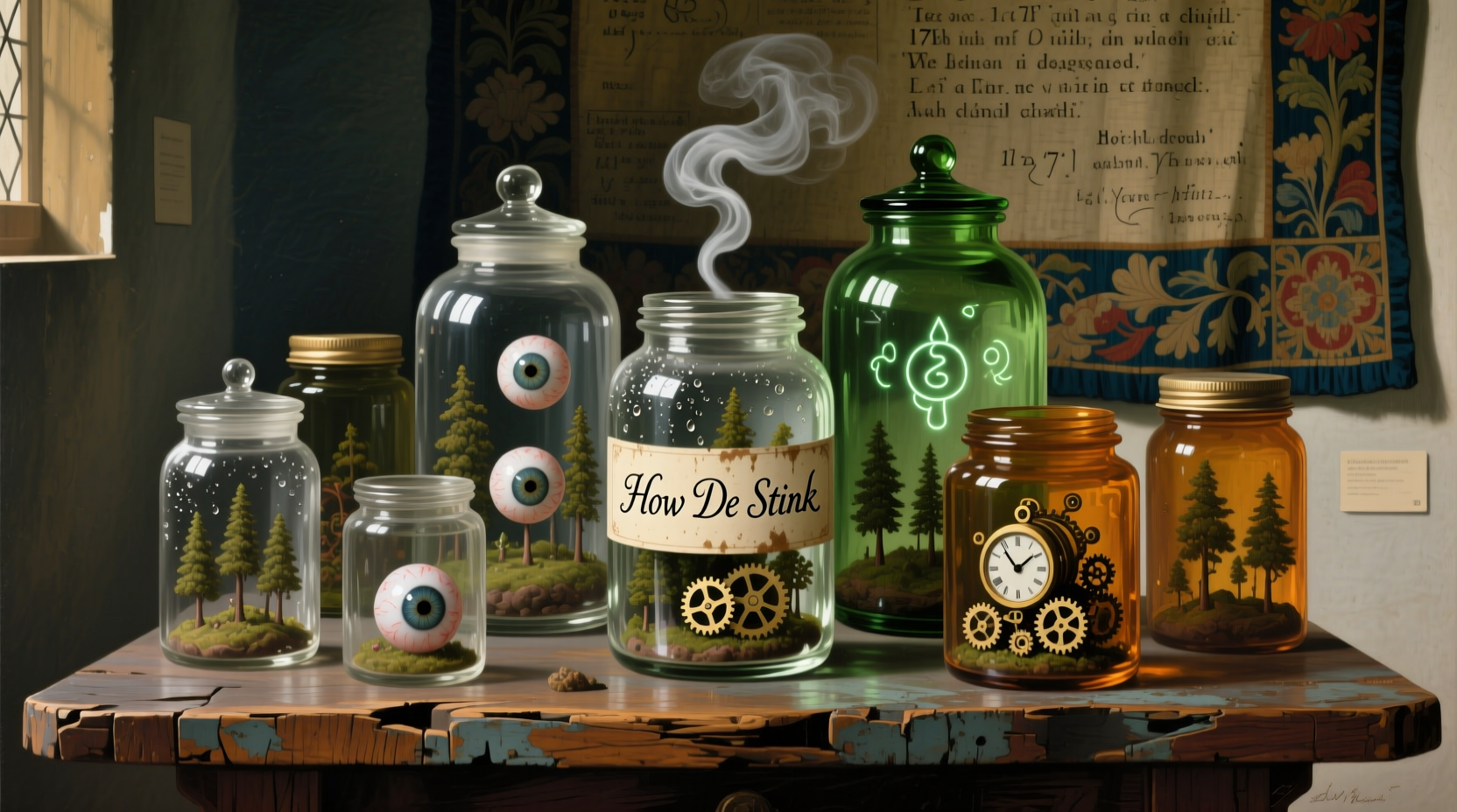 how de stink glass jars