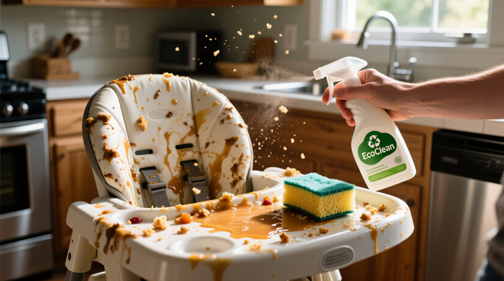 how to clean your gross high chair