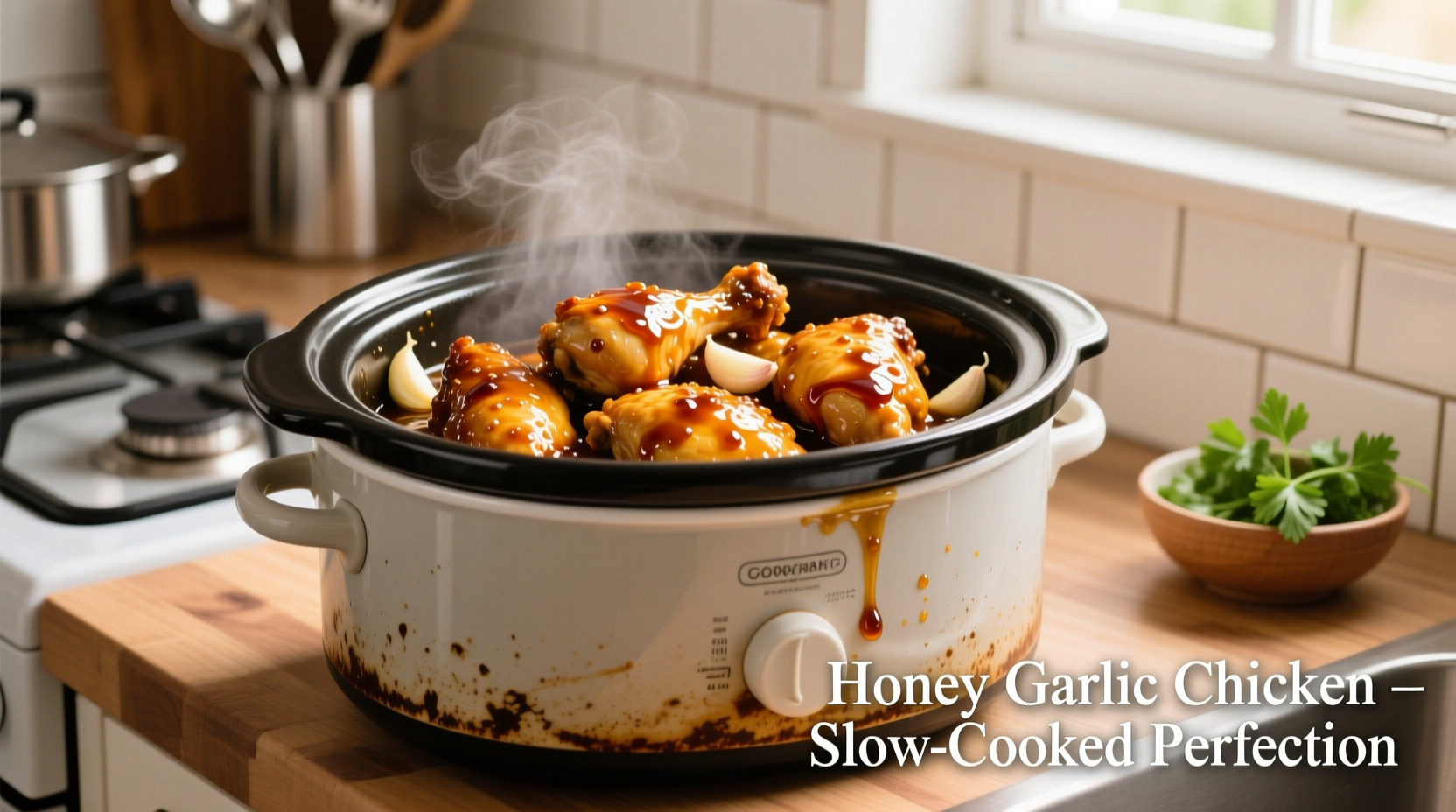 Perfect Honey Garlic Chicken in Crock Pot (Ready in 4 Hours)