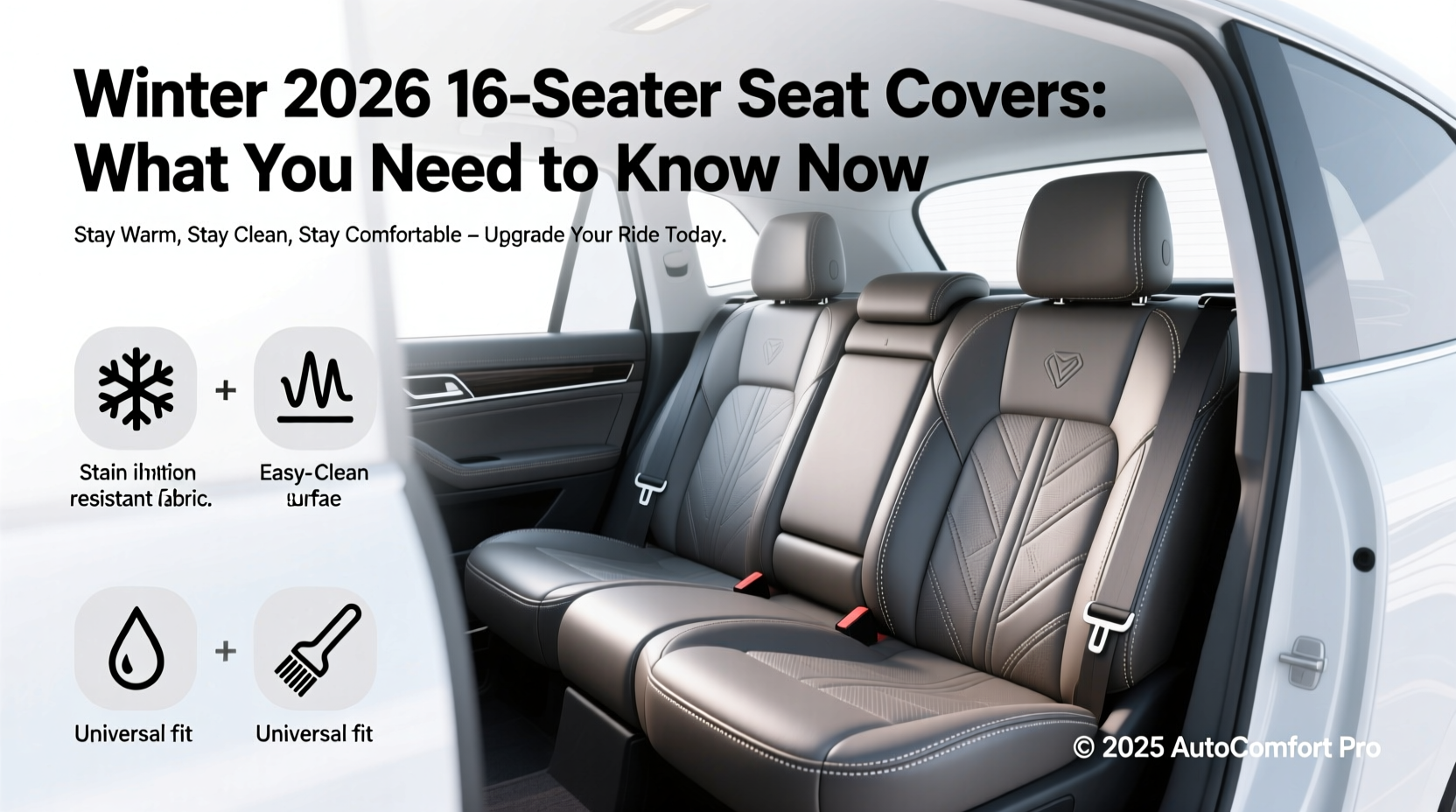 winter 2026 16 seater seat covers