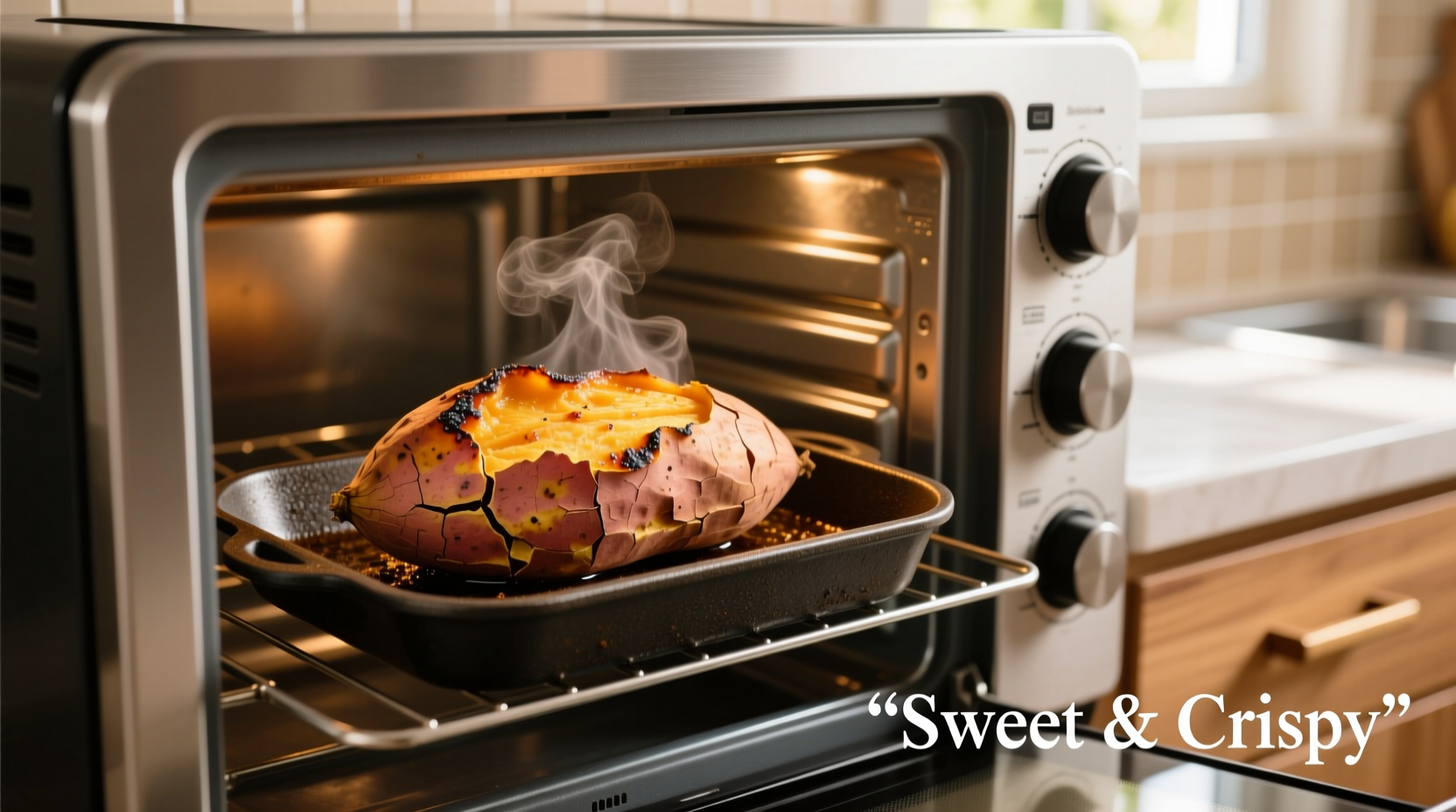 sweet potato in toaster oven