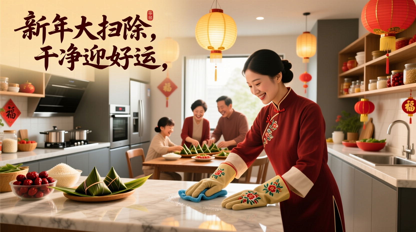 how to clean food kitchen in happy new year