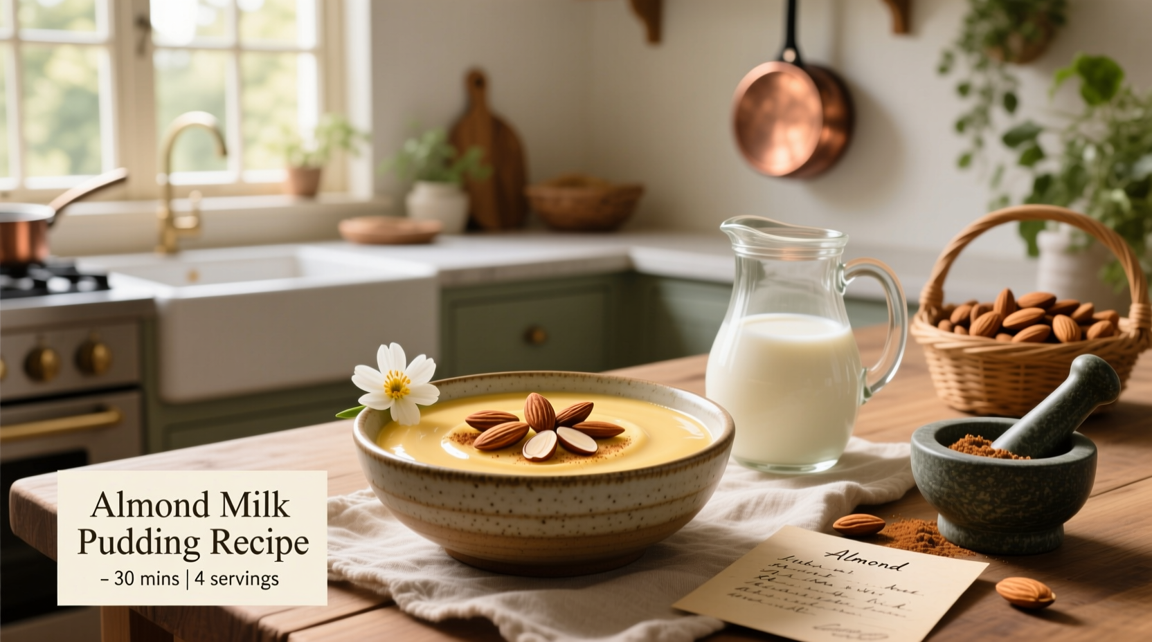almond milk pudding recipe guide