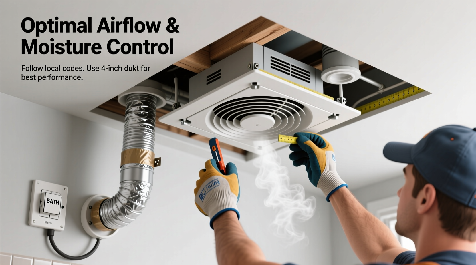 step by step guide to installing a bathroom ventilation fan for optimal airflow and moisture control