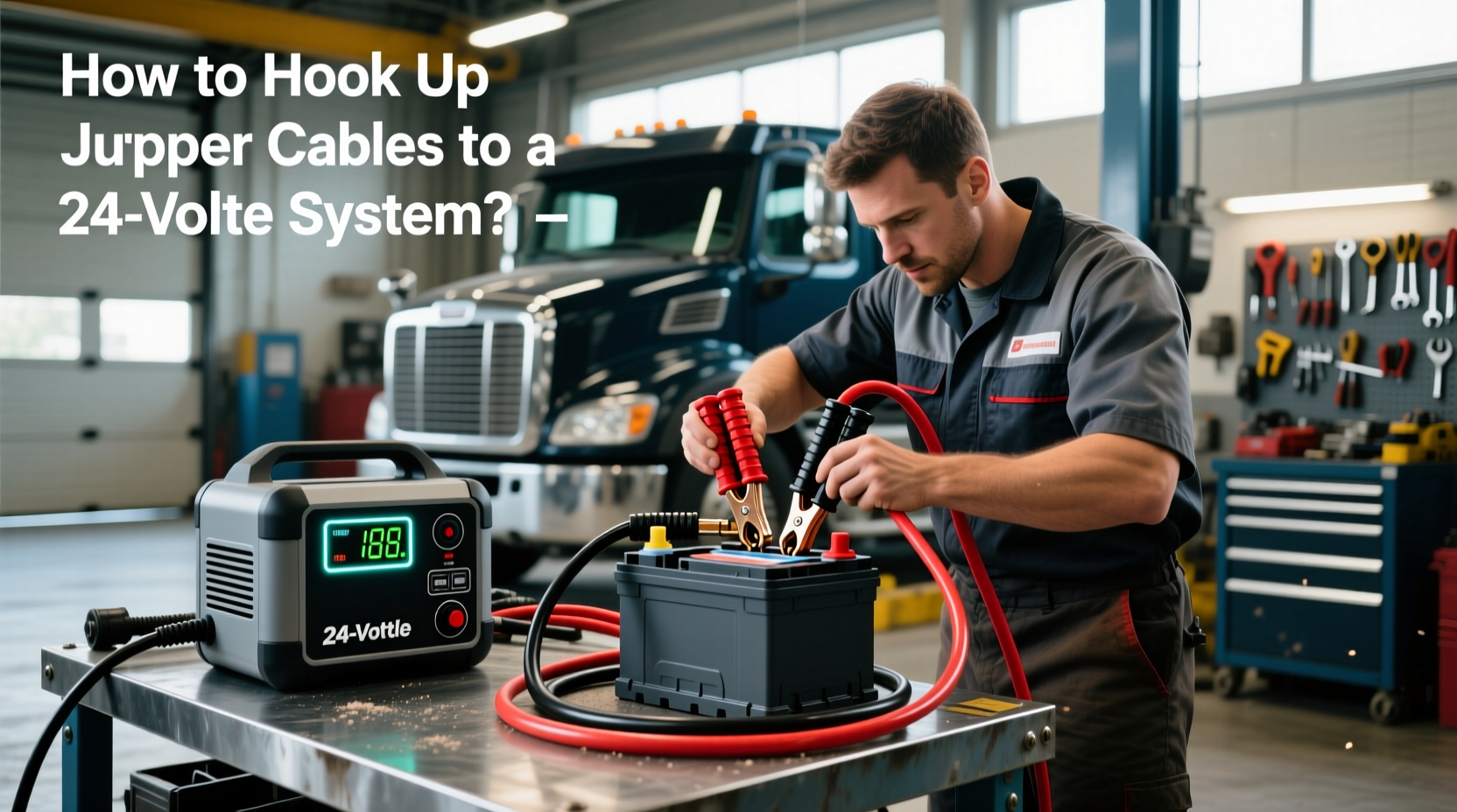 How to choose 24 volt jump starter, How to hook up jumper cables to a 24 volt system?