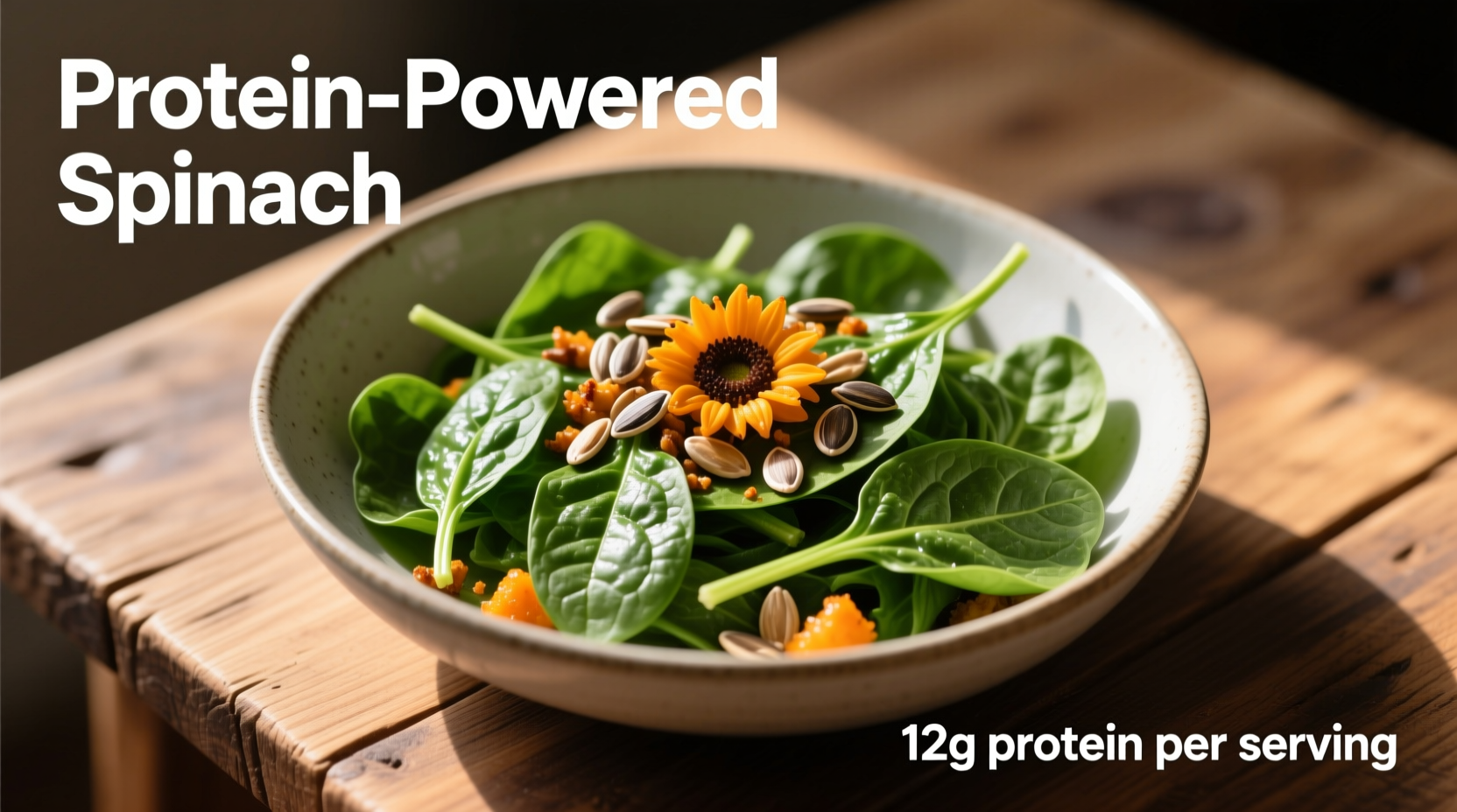 Cooked spinach with seeds showing protein pairing