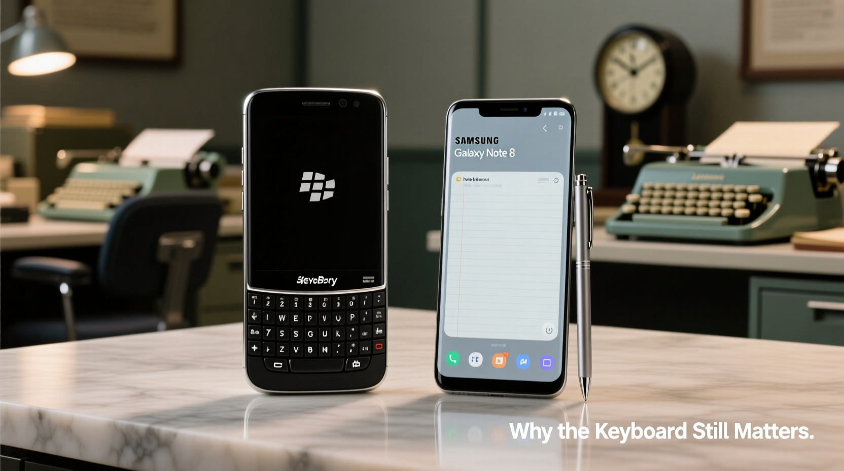 blackberry keyone vs galaxy note 8 why are people still obsessed with the physical keyboard